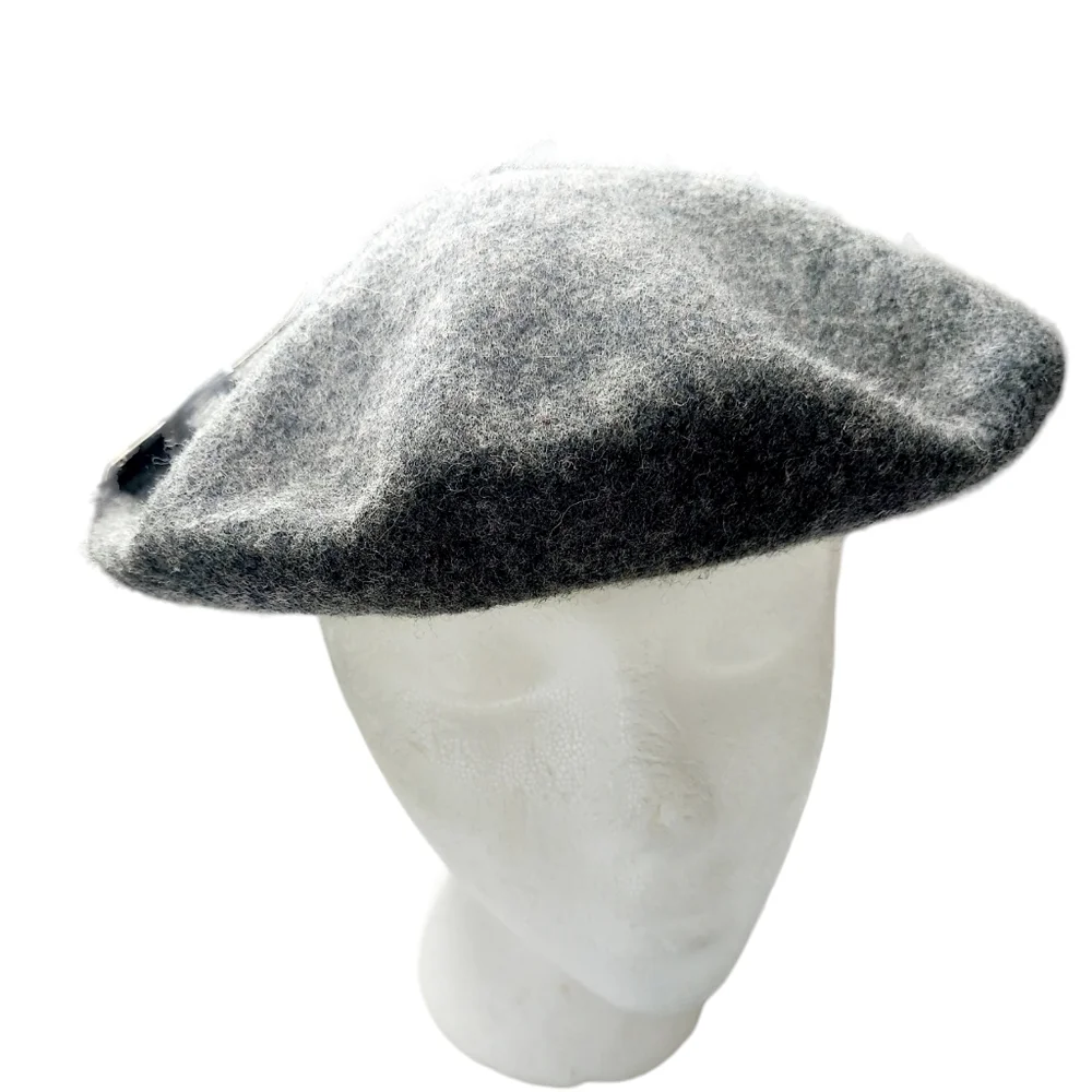 Wool Beret Gray Beanie Cap Hat Preppy Hipster NEW with Tags